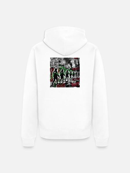Digitales Kanonenfutter - Unisex Premium Bio Zip Hoodie - Weiß