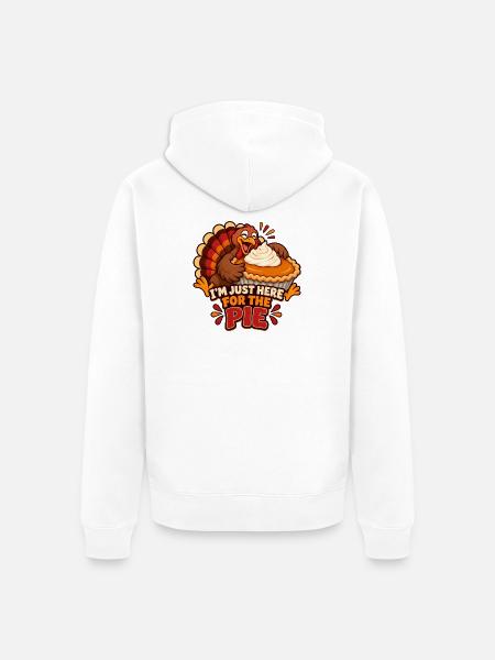 Verspielter Truthahnkuchen-Zinger - Unisex Premium Bio Zip Hoodie - Weiß