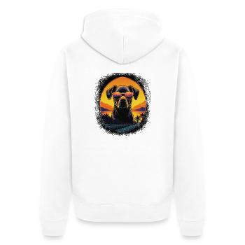 joke gift idea chihuahua owner animal lover - Unisex Premium Bio Zip Hoodie - Weiß - Hinten - Thijin (182cm)
