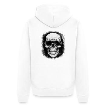 anniversaire dessin motard chemise dabbing - Veste à capuche bio Premium Unisexe - blanc - Dos - Thijin (182cm)