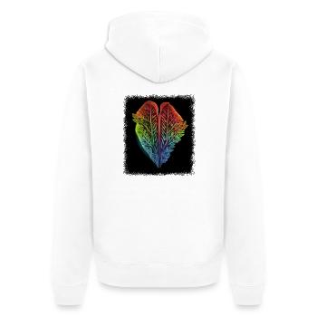 Peace for Paris Hippie Festival Cadeau Symbole de la Paix - Veste à capuche bio Premium Unisexe - blanc - Dos - Thijin (182cm)