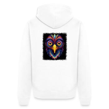 short joke cute quote animated film - Unisex Premium Organic Zip Hoodie - white - Back - Thijin (182cm)