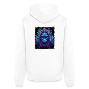present idea birthday present humor geek cool bird - Unisex Premium Bio Zip Hoodie - Weiß - Hinten - Thijin (182cm)