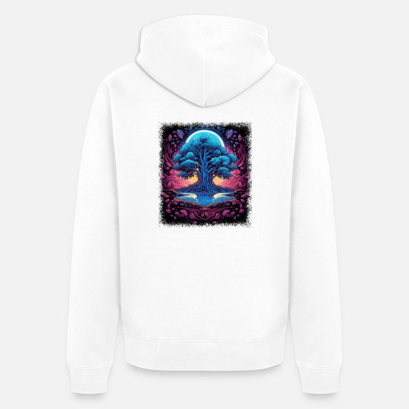 Browser Chef Evolution Tshirts - Unisex Premium Organic Zip Hoodie - white