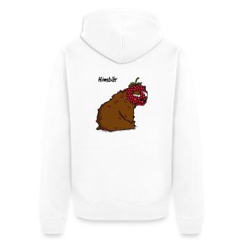 Himbär - Unisex Premium Bio Zip Hoodie - Weiß - Hinten - Thijin (182cm)