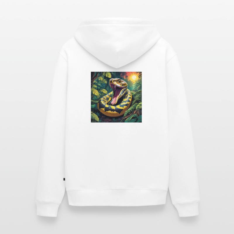 Serpent python Veste à capuche bio Premium Unisexe