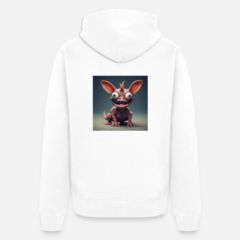 Créature joyeuse - Veste à capuche bio Premium Unisexe - blanc