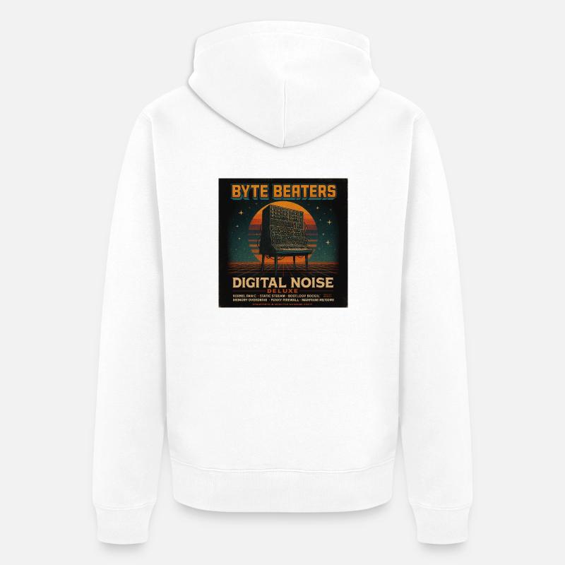 Byte Beaters by Nerogear - Unisex Premium Bio Zip Hoodie - Weiß