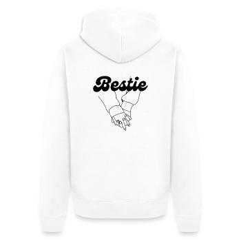 Beast - Holding Hands - Friendship - Unisex Premium Organic Zip Hoodie - white - Back - Thijin (182cm)