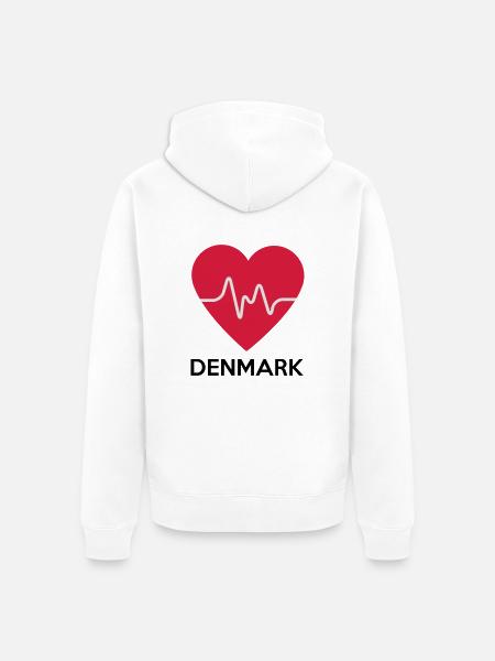 Herz Denmark - Unisex Premium Bio Zip Hoodie - Weiß