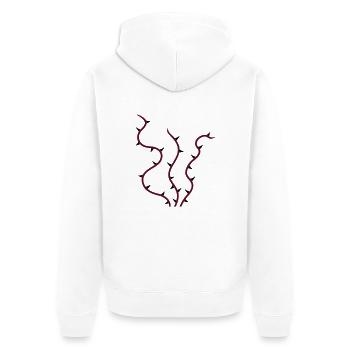 flower_thorns_2c - Veste à capuche bio Premium Unisexe - blanc - Dos - Thijin (182cm)