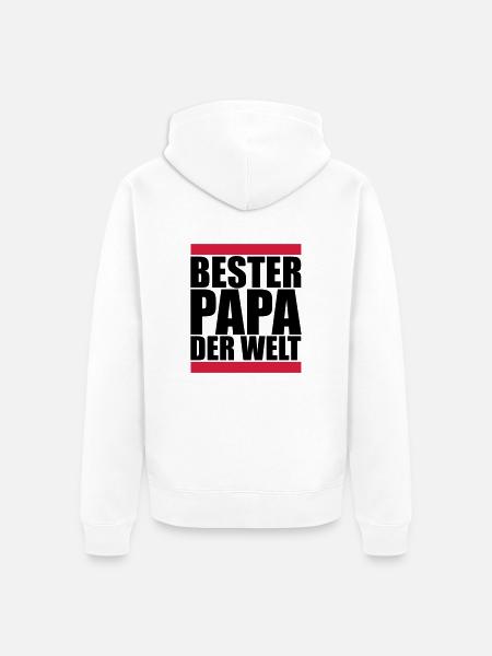 papa_f2 - Unisex Premium Organic Zip Hoodie - white
