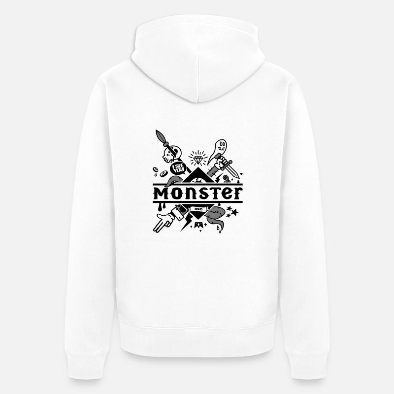 sample - Unisex Premium Bio Zip Hoodie - Weiß