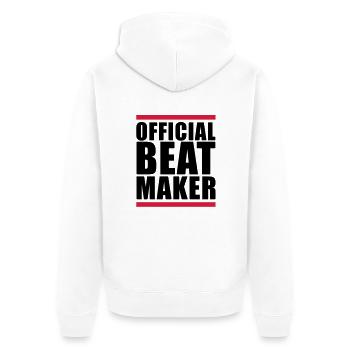 official_beat_maker_f2 - Veste à capuche bio Premium Unisexe - blanc - Dos - Thijin (182cm)