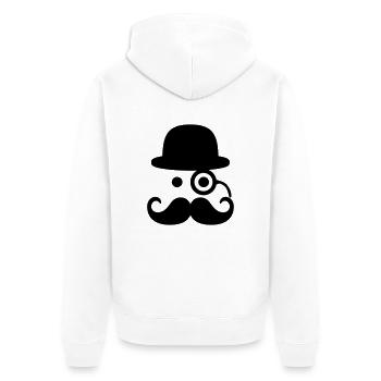 Smiley Mustache - Veste à capuche bio Premium Unisexe - blanc - Dos - Thijin (182cm)