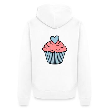 coeur de gâteau - Veste à capuche bio Premium Unisexe - blanc - Dos - Thijin (182cm)