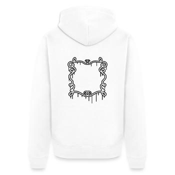 Artistic graffiti frame - Unisex Premium Organic Zip Hoodie - white - Back - Thijin (182cm)