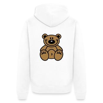 Teddy - Unisex Premium Organic Zip Hoodie - white - Back - Thijin (182cm)