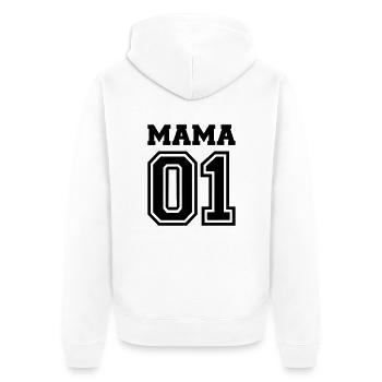 Mama - Unisex Premium Bio Zip Hoodie - Weiß - Hinten - Thijin (182cm)