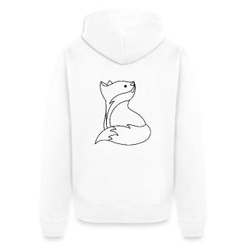 Logo black - Veste à capuche bio Premium Unisexe - blanc - Dos - Thijin (182cm)