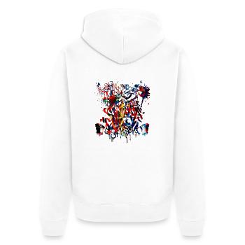 Graffiti-Spray - Unisex Premium Bio Zip Hoodie - Weiß - Hinten - Thijin (182cm)