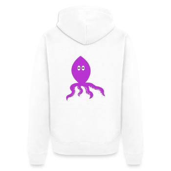 penser calmar - Veste à capuche bio Premium Unisexe - blanc - Dos - Thijin (182cm)