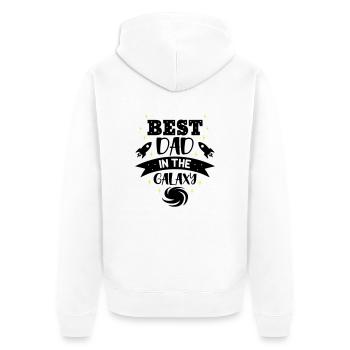 Meilleur papa de la galaxie - Veste à capuche bio Premium Unisexe - blanc - Dos - Thijin (182cm)