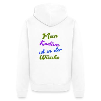 Lingerie Fantaisie - Veste à capuche bio Premium Unisexe - blanc - Dos - Thijin (182cm)