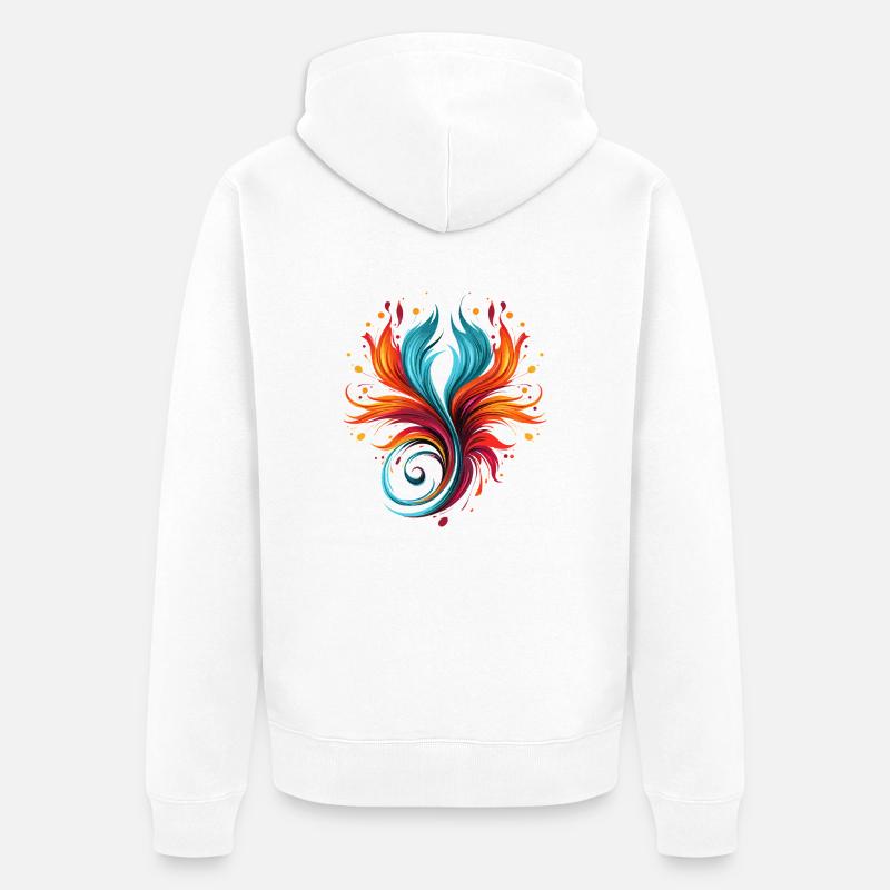 Tourbillons de couleurs - Veste à capuche bio Premium Unisexe - blanc