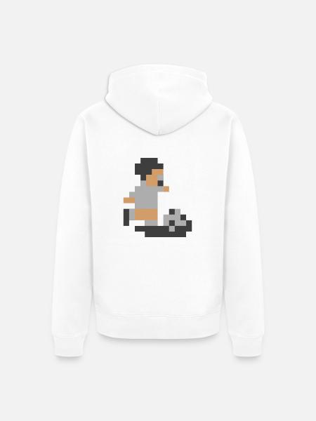 Sensi pixels Man - Unisex Premium Organic Zip Hoodie - white