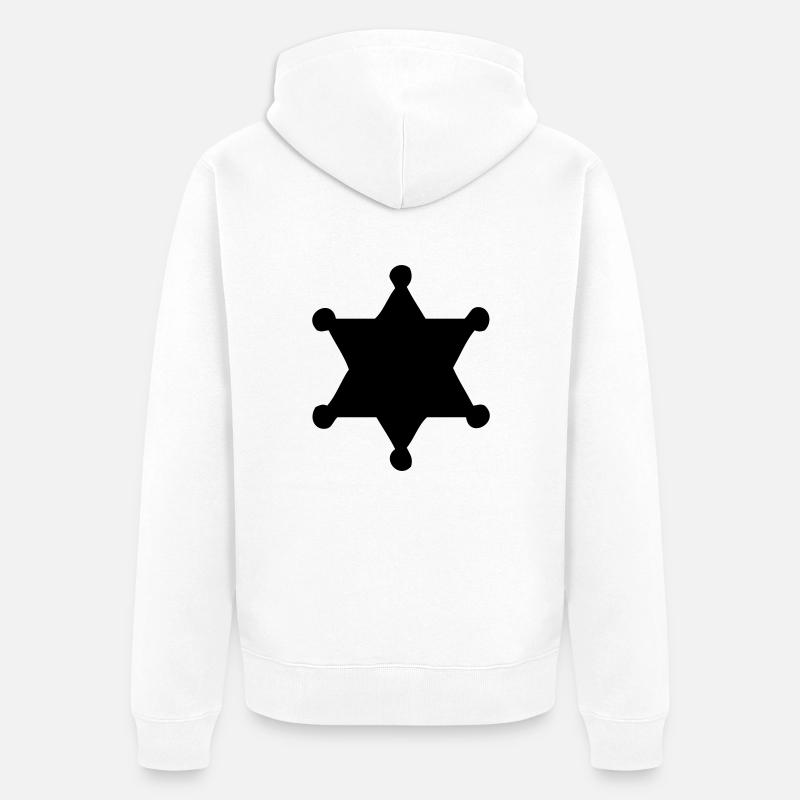 Sheriff - Veste à capuche bio Premium Unisexe - blanc