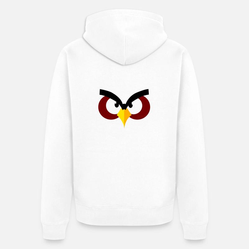 This bird is Angry ! - Veste à capuche bio Premium Unisexe - blanc