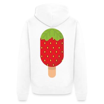 Fraise - Veste à capuche bio Premium Unisexe - blanc - Dos - Thijin (182cm)