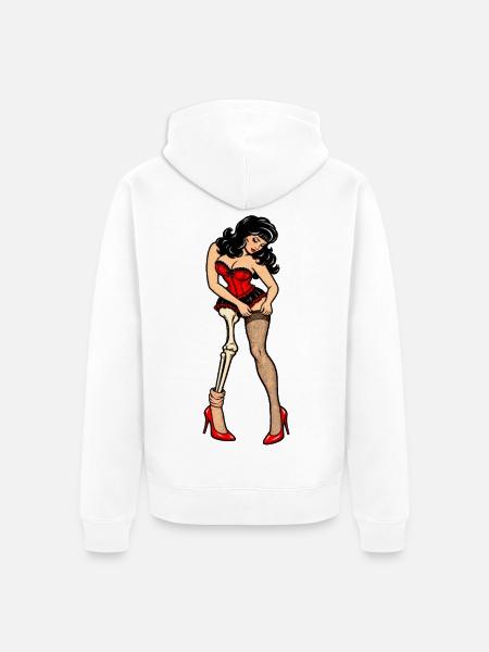 BARES BOUDOIR - Unisex Premium Bio Zip Hoodie - Weiß