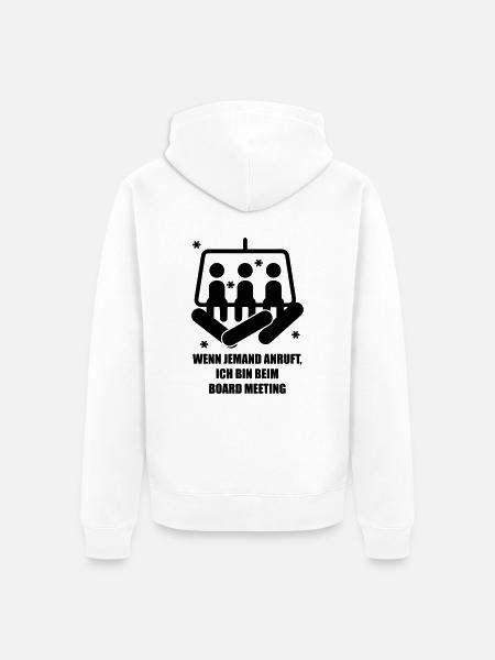 snowboard - Unisex Premium Organic Zip Hoodie - white