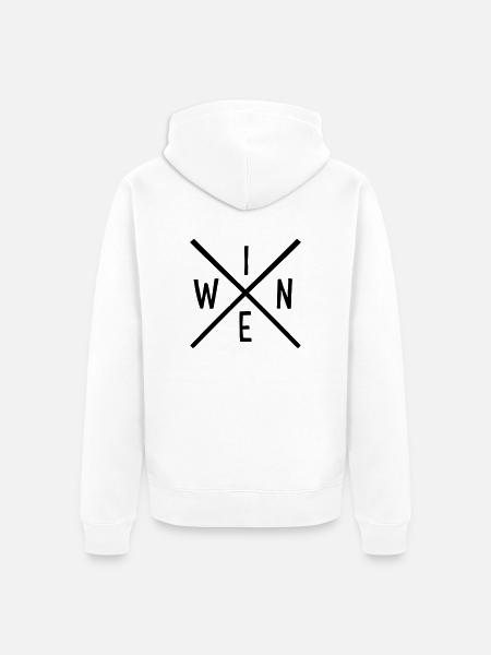 wine - Unisex Premium Organic Zip Hoodie - white