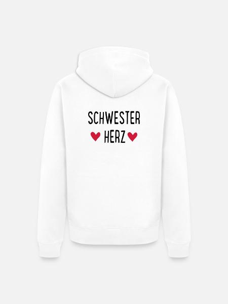 sis - Unisex Premium Organic Zip Hoodie - white