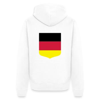 Germany flag - Unisex Premium Organic Zip Hoodie - white - Back - Thijin (182cm)