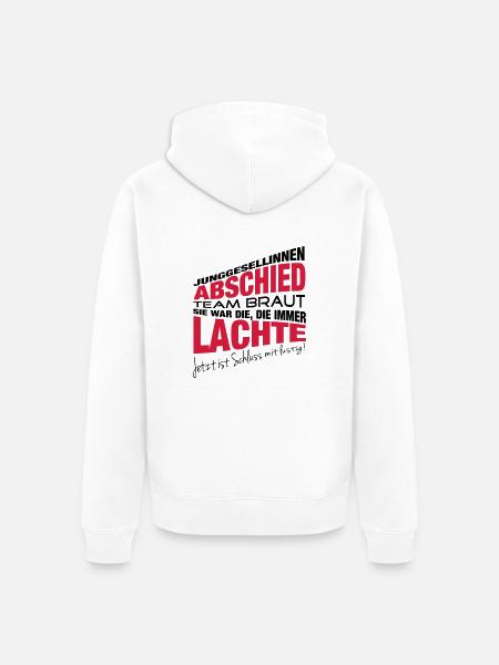 Die, die immer lachte - Unisex Premium Bio Zip Hoodie - Weiß