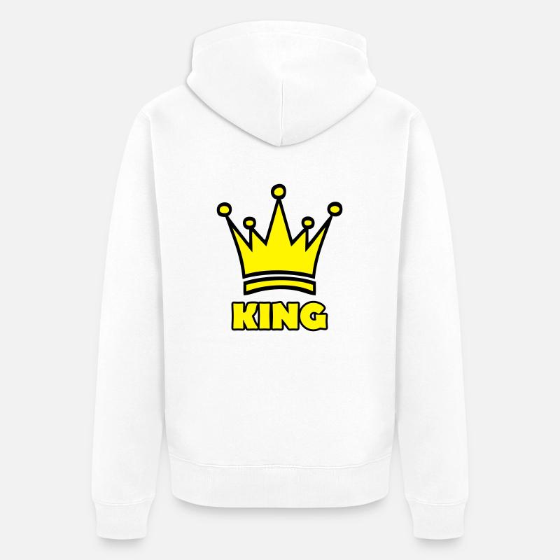 king - Veste à capuche bio Premium Unisexe - blanc