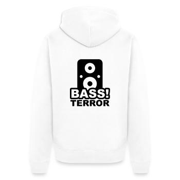bass_terror - Unisex Premium Organic Zip Hoodie - white - Back - Thijin (182cm)