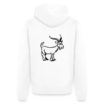 Bouc - Veste à capuche bio Premium Unisexe - blanc - Dos - Thijin (182cm)