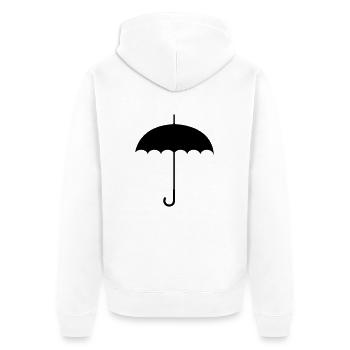 Umbrella - Unisex Premium Organic Zip Hoodie - white - Back - Thijin (182cm)