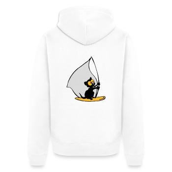 Georgie voiles chaton - Veste à capuche bio Premium Unisexe - blanc - Dos - Thijin (182cm)