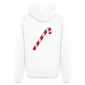 Zuckerstange - Unisex Premium Bio Zip Hoodie - Weiß - Hinten - Thijin (182cm)