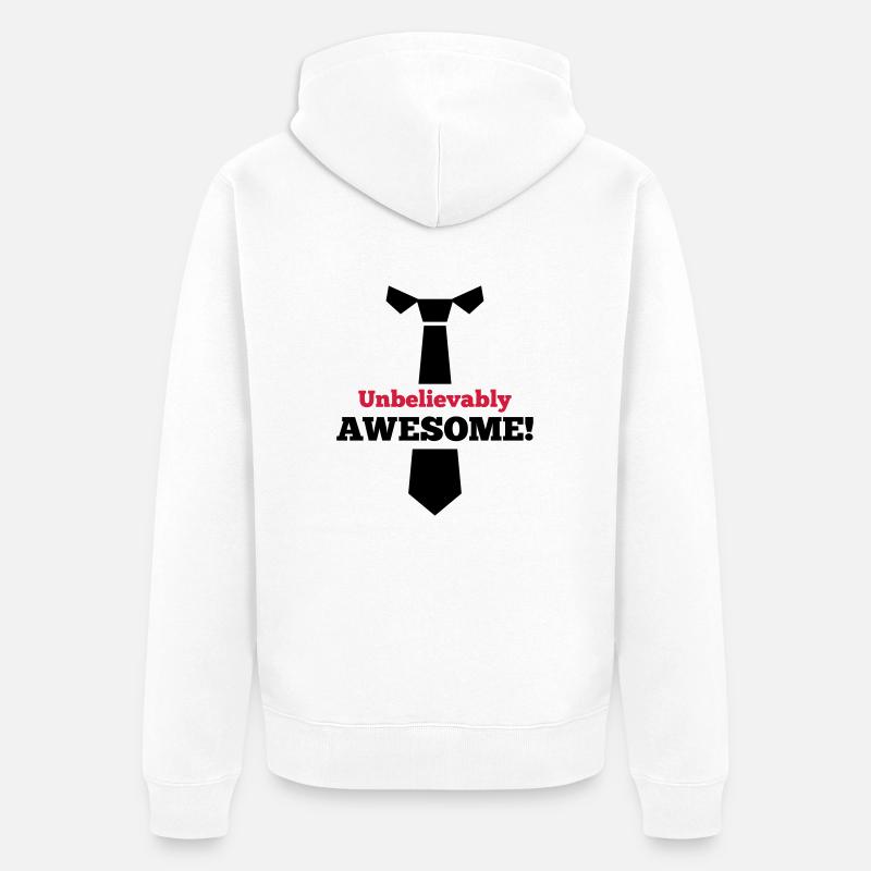 Cravate - Veste à capuche bio Premium Unisexe - blanc