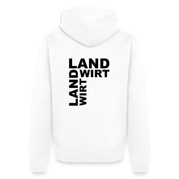 Landwirt - Unisex Premium Bio Zip Hoodie - Weiß - Hinten - Thijin (182cm)