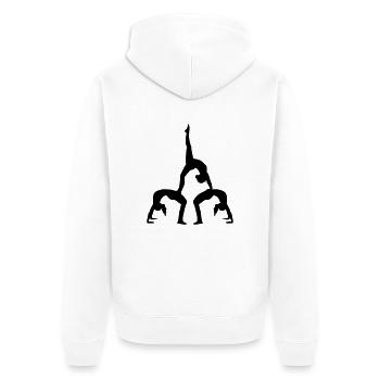 Acrobatie - Veste à capuche bio Premium Unisexe - blanc - Dos - Thijin (182cm)
