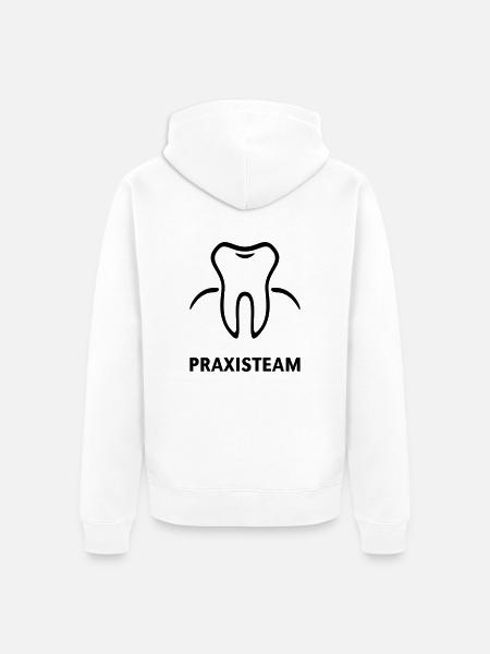 Praxisteam (Zahnarzt / Zahnarztpraxis) - Unisex Premium Bio Zip Hoodie - Weiß