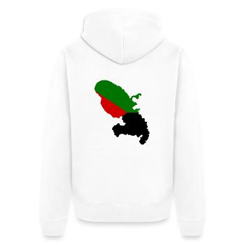 Stadtplan von Martinique - Unisex Premium Bio Zip Hoodie - Weiß - Hinten - Thijin (182cm)